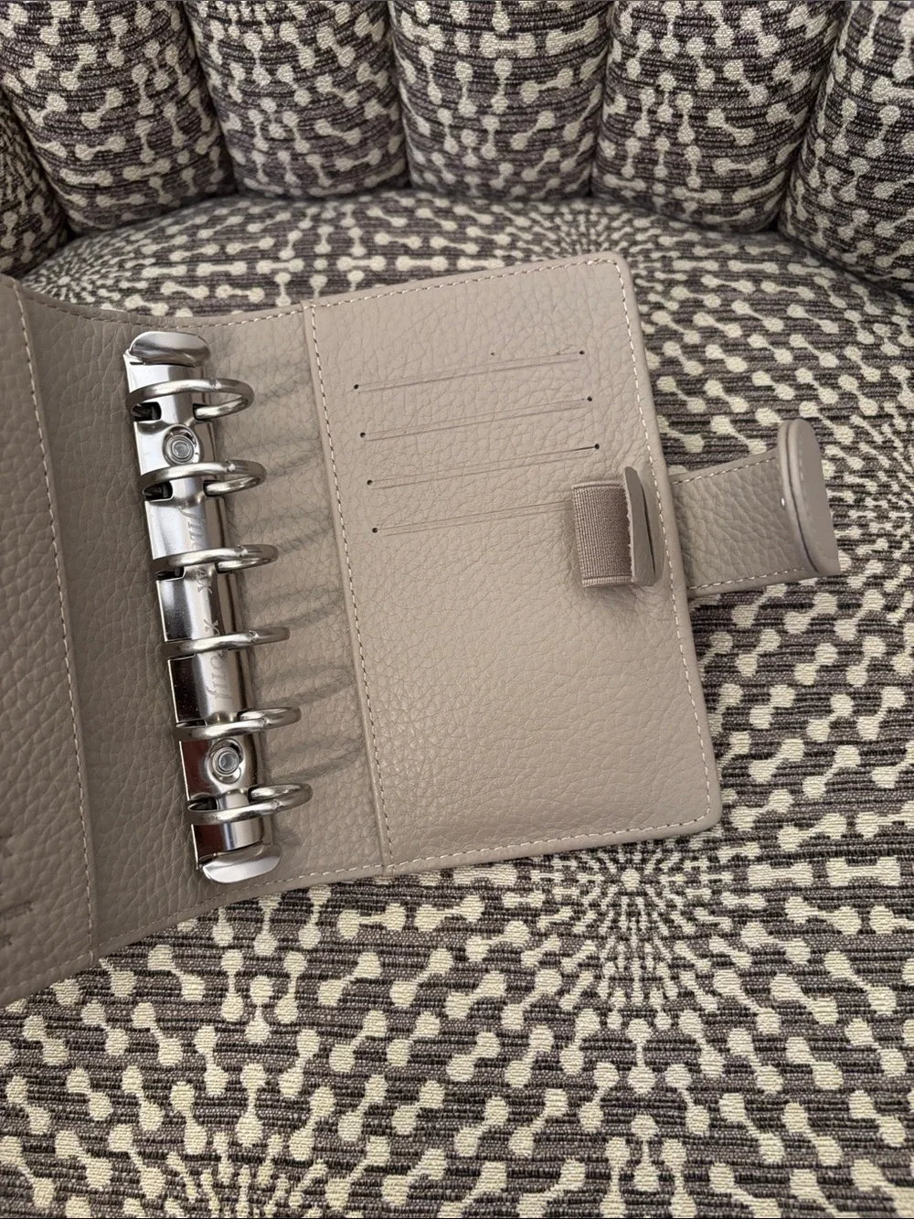 Filofax Pocket Norfolk Rings Planner Organizer Leather New Color: Taupe